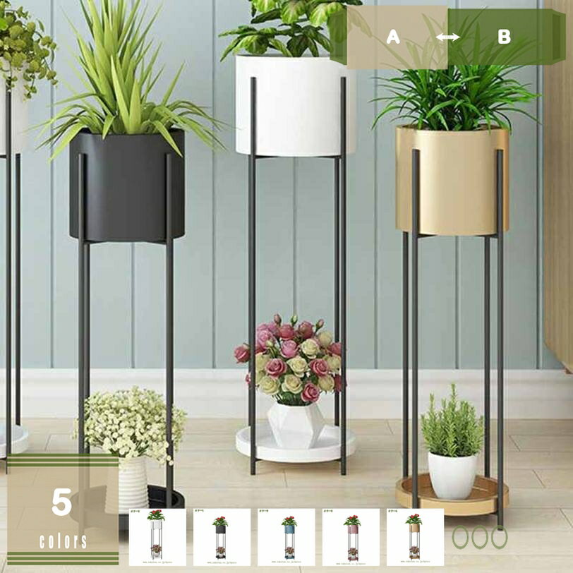 フラワーラック フラワースタンドフラワースタンド プランタースタンド 屋内の植物スタンド 2段式 フラ..