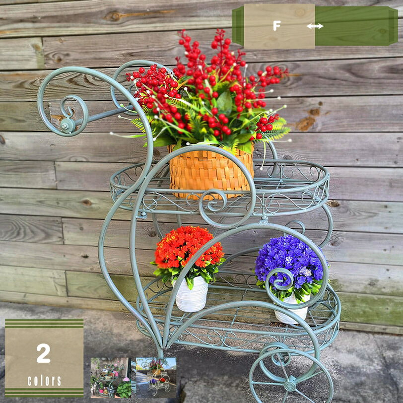 フラワースタンド フラワーラック ガーデンラック 花台 鉄製 屋外 花置き棚 植木鉢台 インテリア 収納..