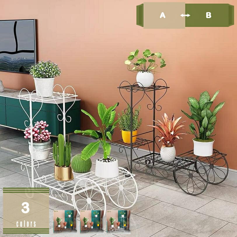 フラワースタンド 花台 鉢スタンド ガーデンラック 植木鉢台 アイアン ガーデニング 盆栽棚 室内 ベラ..