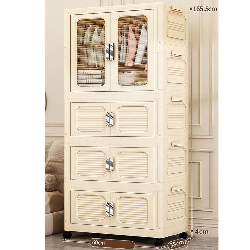 ワードローブ 折り畳み式 クローゼット 半透明扉付き キャスター付き 収納ボックス 衣類収納 扉付き 小物 洋服掛け ハンガーラック 組立簡単 工具不要 おしゃれ 耐久性 防塵 高耐荷重 省スペース 収納 コンテナ ボックス リビング 寝室 書斎 玄関 mysco