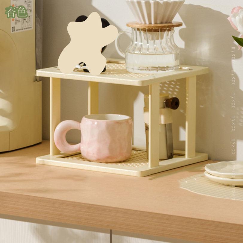 300円OFFクーポン 化粧品収納ボックス 化粧台 卓上 おしゃれ シンプル ナチュラル スキンケア用品 香水 化粧水 アクセサリー収納棚 ラック 大容量 インテリア mysco [3]