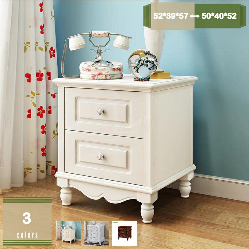 ナイトテーブル ベッドサイドテーブル おしゃれ ミニチェスト 北欧 コンパクトチェスト 木製 猫脚 引き..