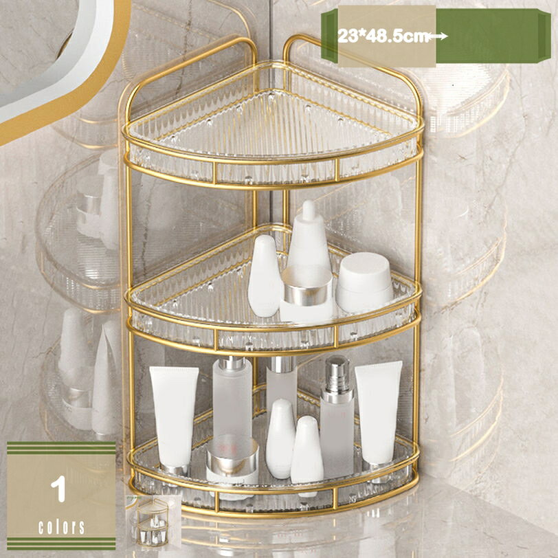 Slim Kitchen Racks - 500円OFFクーポン 卓上収納ラック 化粧品収納 デスク上置き棚 多機能収納ラック 三角ラック スパイスラック おしゃれ 大容量 浴室 洗面所 事務室 キッチン 小物整理収納 省スベース コーナー棚 化粧台 洗面所 コスメ収納 mysco