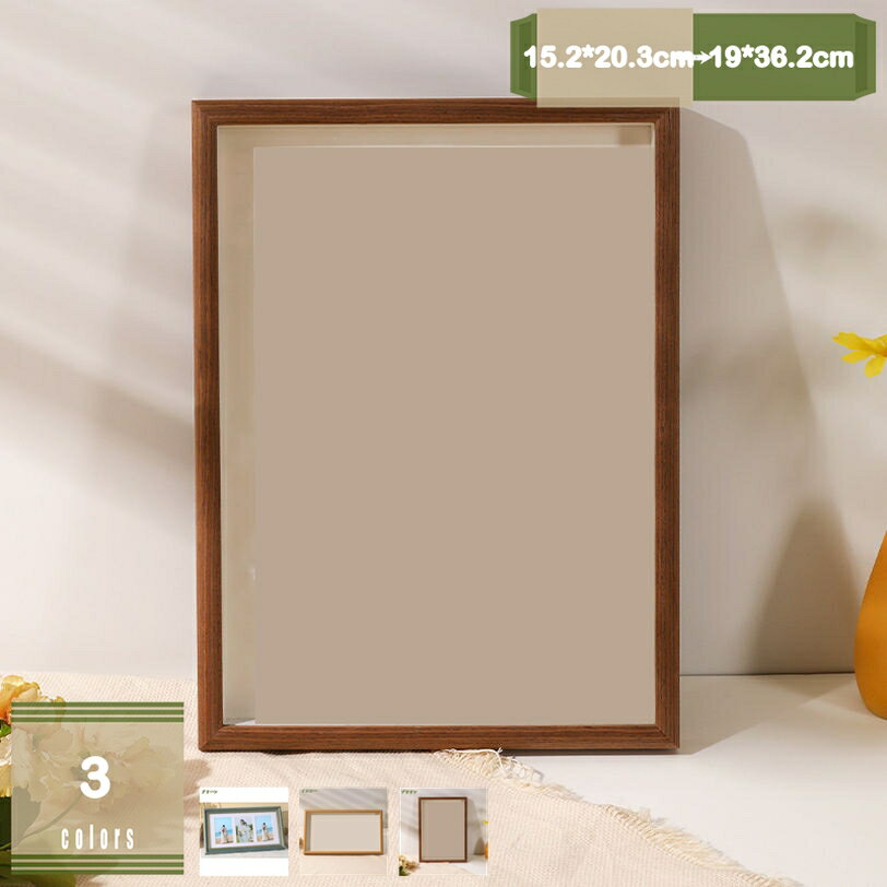 300円OFFクーポン ウッドフォトフレーム ナチュラル 縦 横 L版 3枚 複数枚 木製 内箱あり 写真立て 結..