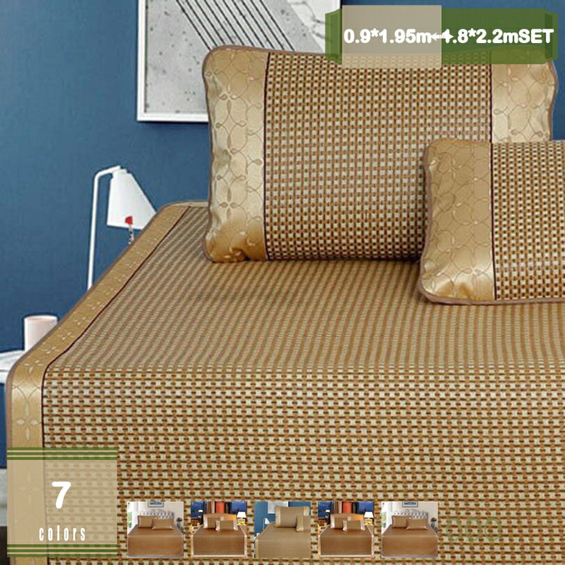 冷感敷パッド 節電対策 竹繊維 籐シーツ 折りたたみ式 敷パッド 涼感 クール 猛暑対策 寝心地 吸汗 通気 夏 マットレスパッド 凉席 お手入れ簡単 籐涼しいシーツ サマークールパッド 籐 冷感シーツ シングル セミダブル mysco