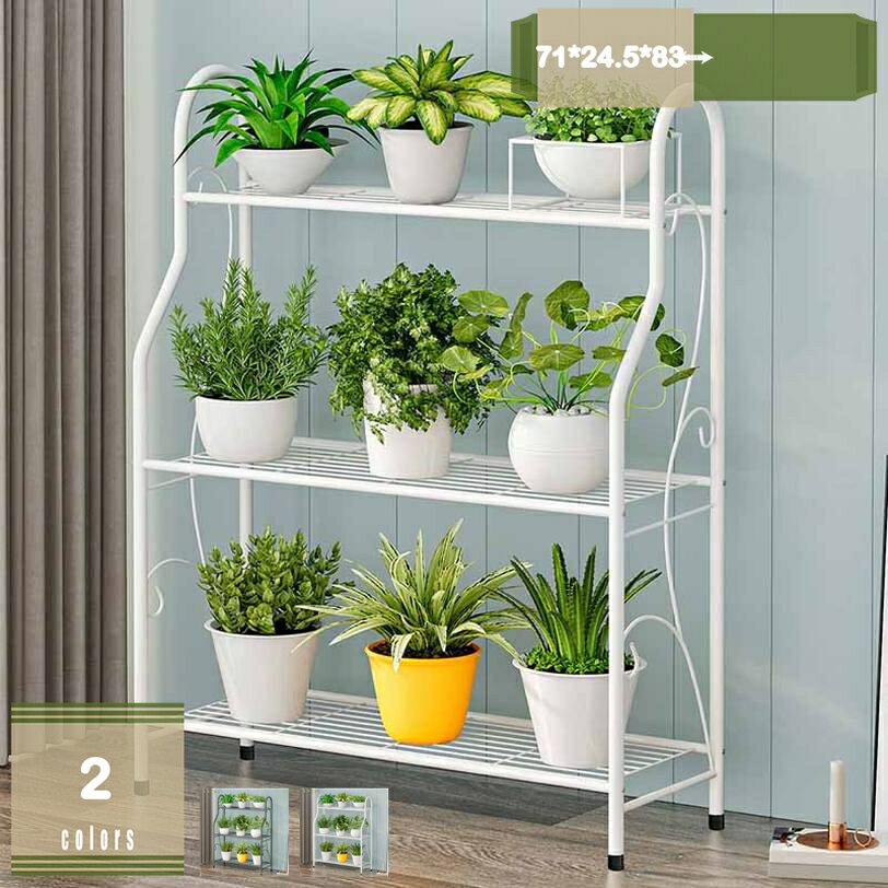 777円OFFクーポン プランターラック 3段 ガーデンラック フラワースタンド スチールラック フラワーラ..
