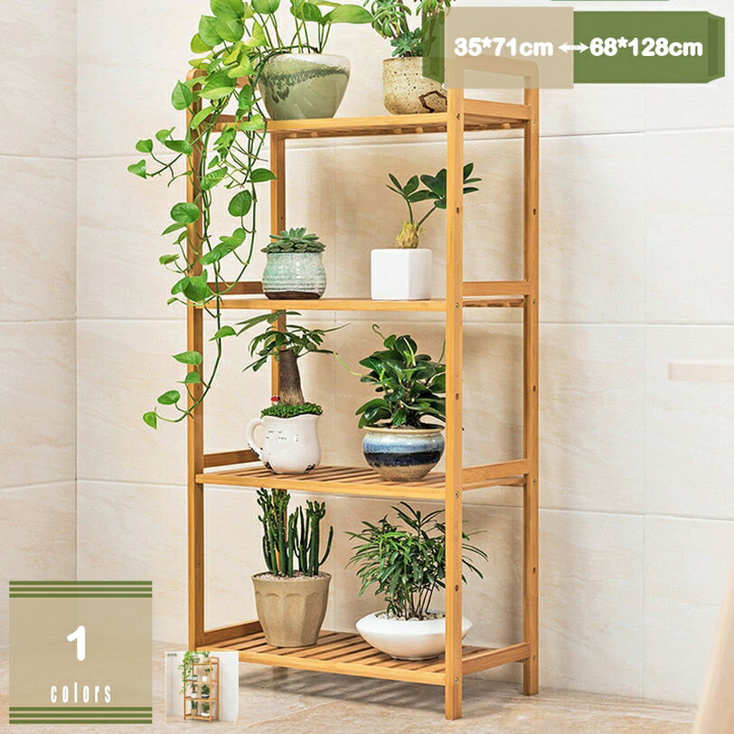 500円OFFクーポン フラワースタンド 花台 プランタースタンド 園芸ラック 竹製 シンプル 省スペース プ..