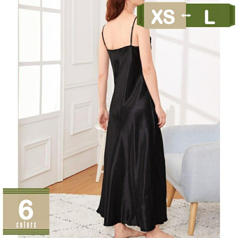 500円OFFクーポン キャミソール ルームワンピース ネグリジェ 無地 レディース レース ルームウェア ゆ..