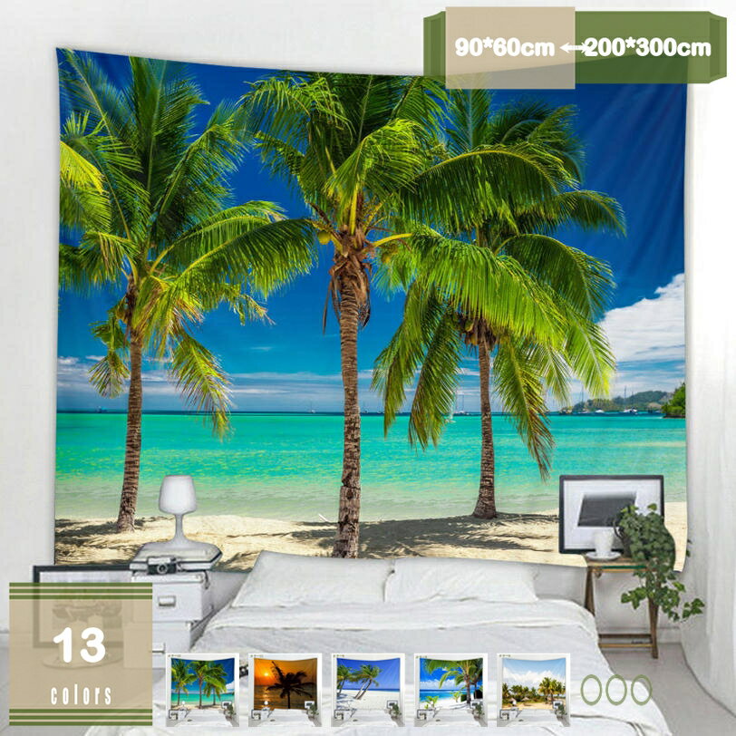 自然タペストリー 山の湖 カラフルな花 花 松の木 藤の花 湖畔の景色 寝室 リビングルーム 寮 北欧風タペストリー 花と鹿 植物 花 ガーデン ピンク ブルー mysco