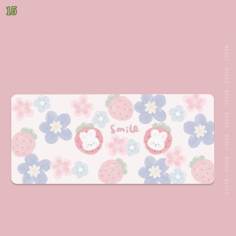 デスクパッド オフィスデスクマット マウスパッド 大型 かわいい 花柄 防水 滑り止め 在宅勤務 オフィス 耐久性 清潔しやすい ノンスリップデスクプロテクターマット ゲーミングマウスパッド キーボード マウスマット mysco