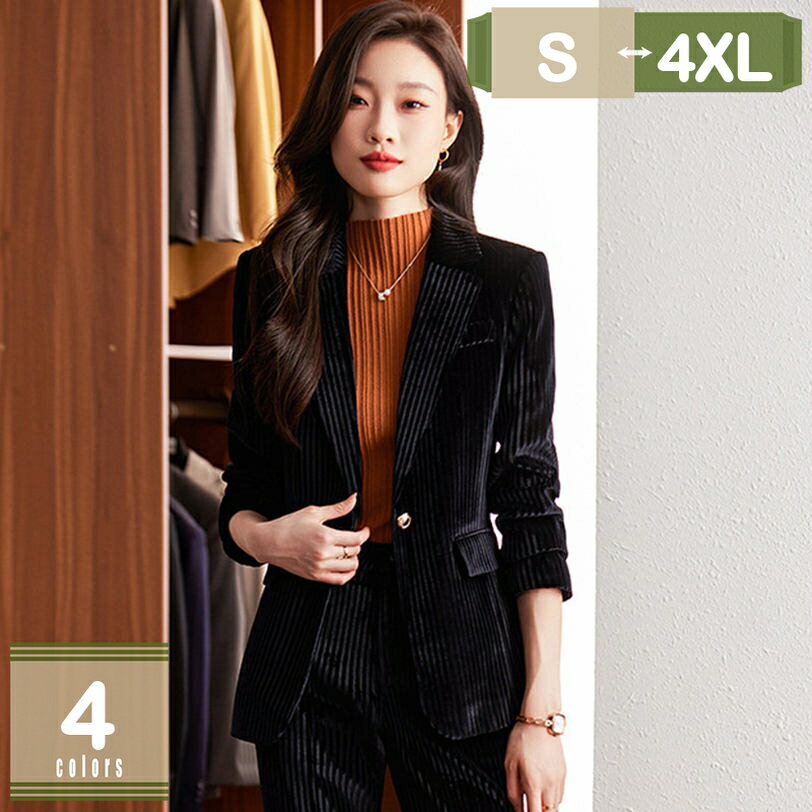 1000円OFFクーポン レディース スーツ セット パンツスーツ 2点 上下セット オフィススーツ ストレートパンツ ジャケット セットアップ 通勤 着痩せ おしゃれ ロング丈 春秋 フォーマル OL カジュアル シンプル 入学式 卒業式 面接 長袖 ママ mysco