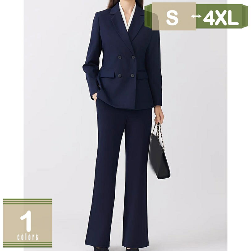 2000円OFFクーポン レディース セットアップ 上下 2点セット ジャケット ＋ パンツ スーツ ズボン レジャー 春 秋 冬 通勤 事務服 結婚式 ビジネス用 面接 無地 おおきいサイズ 卒業式 セレモニースーツ パンツスーツ ママ 秋冬 おしゃれ 入園式 mysco