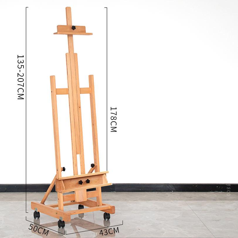 1000円OFFクーポン イーゼル 木製 折りたたみ 描画イーゼル 大型イーゼル 収納便利 スケッチイーゼル デッサンイーゼル キャスター付き 頑丈 大型 絵画 スケッチ 屋外 室内 デッサンイーゼル 油絵 水彩画 写生 模写 画架 女性用イーゼル mysco
