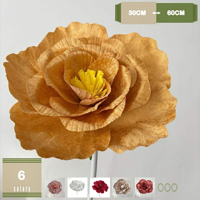 777円OFFクーポン ローズ フェイクフラワー 大型 装飾用造花 アレンジメント シルク アートフラワー イベント会場 商業施設 造花アートジャンボサイズ イベント会場装飾 商業施設 ディスプレイ向け 高さ約130cm mysco