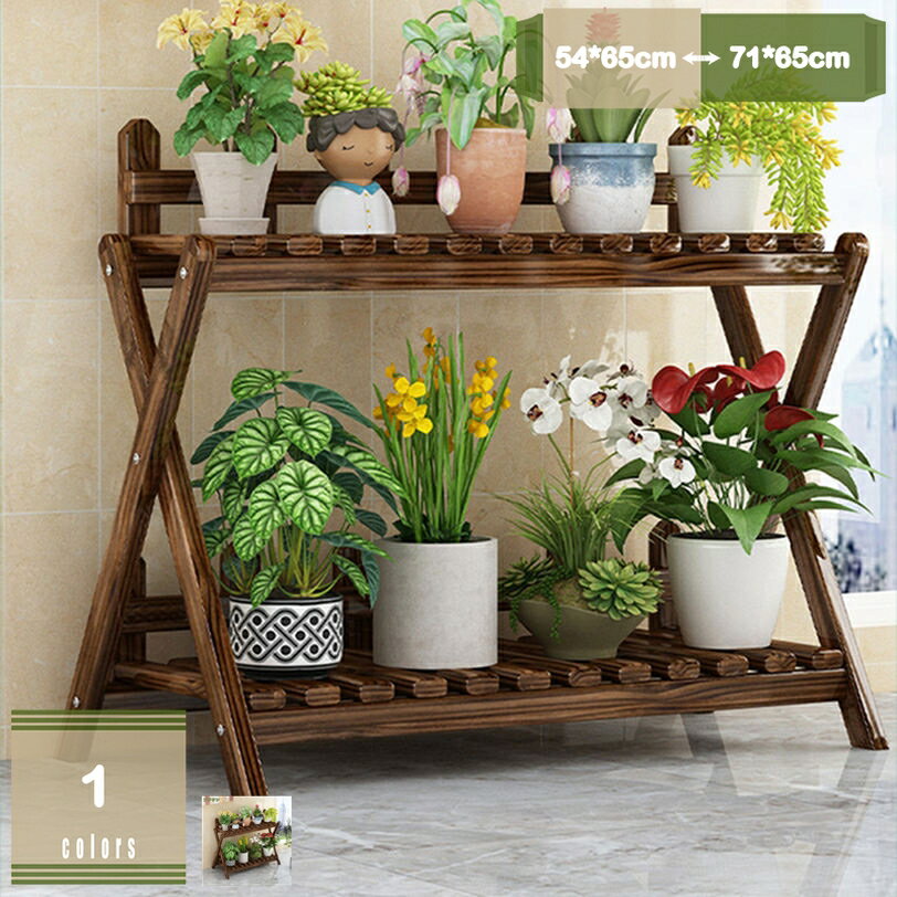 777円OFFクーポン フラワースタンド フラワーラック 多肉植物ラック 天然木製 花台 植物棚 置き台 観葉..