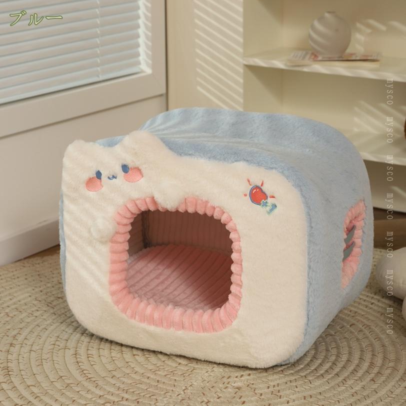 1000円OFFクーポン ドーム型 ペットベッド 犬 猫 ベッド 冬 おしゃれ ハウス 暖か...