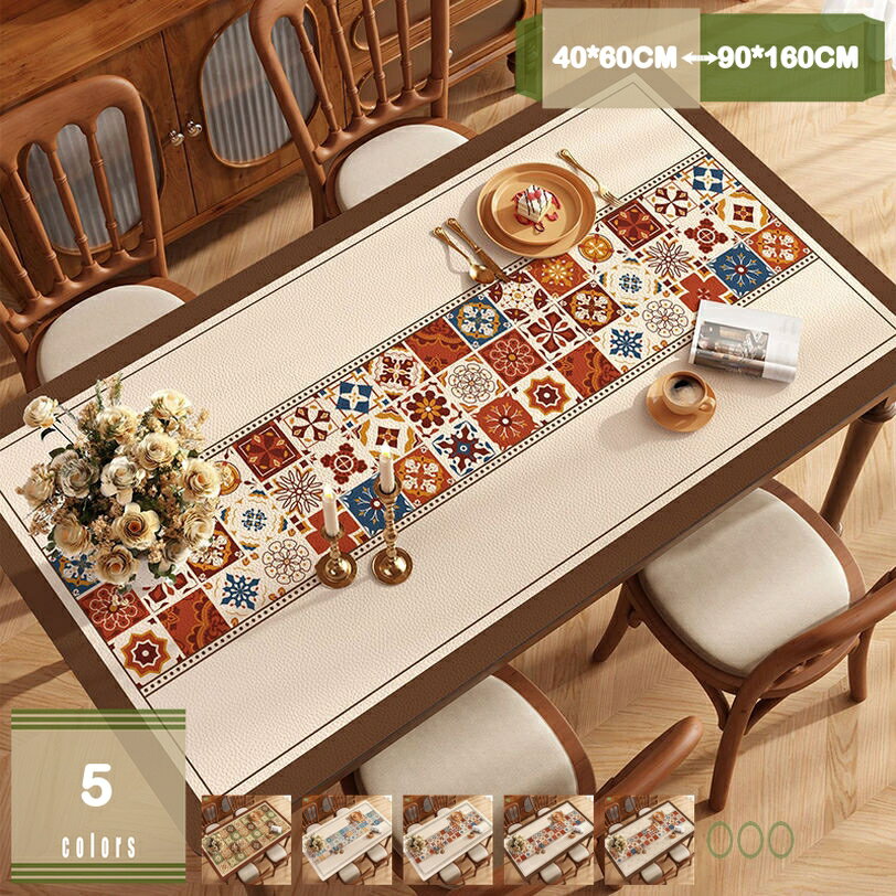 ダイニングルーム テーブルカバー 防水 オシャレネイティブ柄 北欧 防カビ 厚手 ホテル用 速乾 ミックスカラー 食卓 ずれにくい 高級 キズ防止 パーティー 華やか 新生活 正方形 洗濯可 ビニール ランチマット mysco