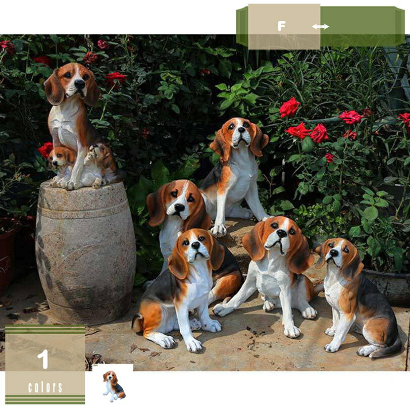 玄関 置物 動物 犬の置物 大型 いぬ イヌ オーナメント ガーデン インテリア 雑貨 かわいい おしゃれ 庭 ガーデンオブジェ 庭のアート 園芸用品 アウトドア デコレーション ベランダ 芝生 屋外 誕生日プレゼント 記念品 mysco