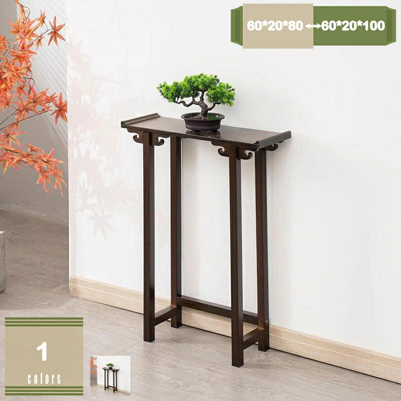 1000円OFFクーポン フラワースタンド コンソールテーブル 植木鉢置き 天然竹 廊下 玄関 仏像 置物ラッ..