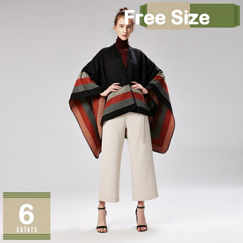 500円OFFクーポン ストール レディース 大判 春夏 ポンチョ マフラー 幾何学 チェック リバーシブル エスニック 羽織り ひざかけ バイカラー シンプル コート 通勤 通学 かわいい プレゼント リバーシブルポンチョ風ストール 両面使える あったか ポンチョ mysco
