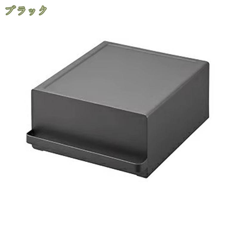 300円OFFクーポン 白 黒 キッチン 家電下 引き出し 収納 ラック スライド 収納ラック ポット コーヒーメーカー 引き出し付き 台所 家電下ラック レンジ下スライドラック 家電下収納 大容量 高耐荷重 安定スライド 完成品 キッチン引き出し mysco [3]
