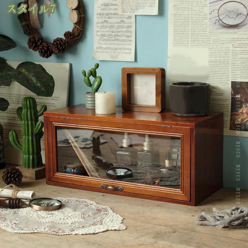 1000円OFFクーポン 小物収納ケース 木製 収納ボックス 引き出し 小物入れ引き出し 卓上 小物収納 化粧品収納 文房具収納 事務用品 天然木 アンティーク調 小物入れ レトロ ウッド 北欧 ナチュラル 卓上チェスト 収納家具 卓上収納 キャビネット mysco [2]