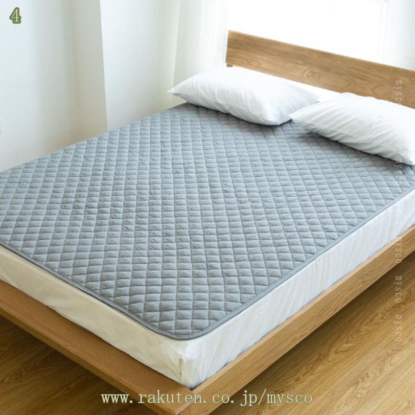 1000円OFFクーポン 丸洗い 敷きパッド カラー コットン生地 洗えるok 四隅ゴム付き 寝具 マットレスパッド シングル オールシーズン快適 猛暑対策 汗取り敷パッド 無地 エアコン対策 ふわふわ お昼寝 客間 子ども部屋 快適敷パッド パッドシーツ mysco 2