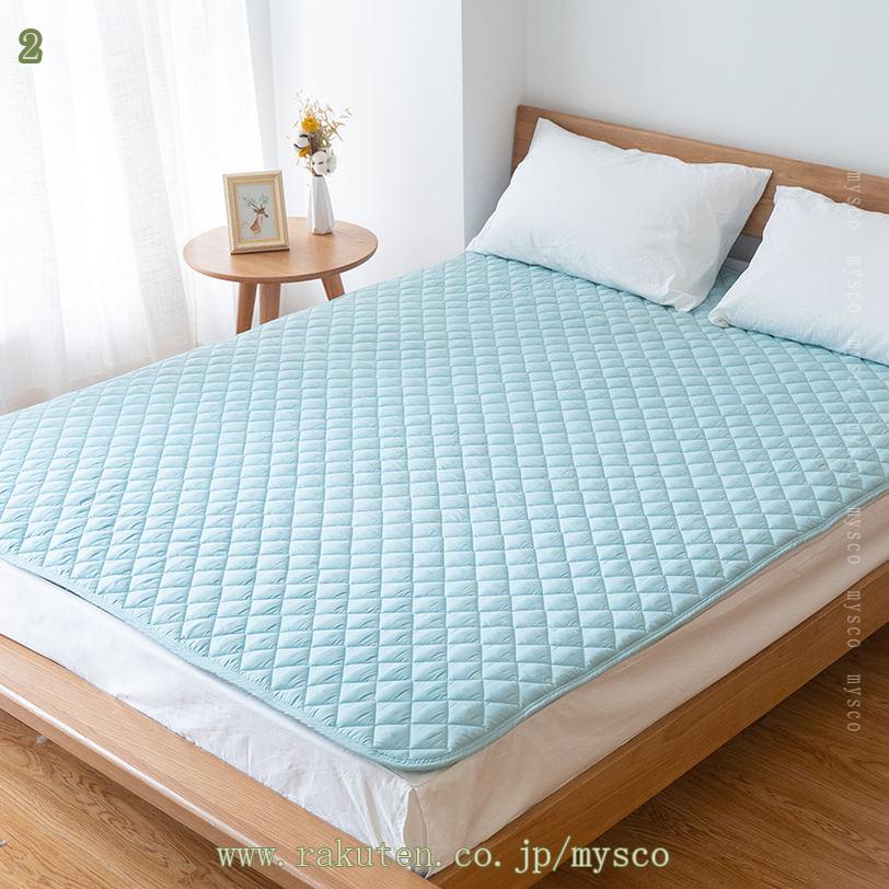 1000円OFFクーポン 丸洗い 敷きパッド カラー コットン生地 洗えるok 四隅ゴム付き 寝具 マットレスパッド シングル オールシーズン快適 猛暑対策 汗取り敷パッド 無地 エアコン対策 ふわふわ お昼寝 客間 子ども部屋 快適敷パッド パッドシーツ mysco 3