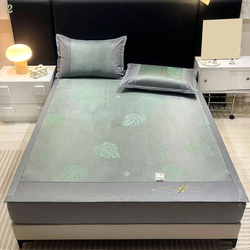 1000円OFFクーポン 冷感敷きパッド 敷きパッド シングル セミダブル ダブル 洗える 接触冷感 シーツ 節電対策 マット 冷感パッド 冷感マット 夏用 涼しい おしゃれ 冷たい 籐 寝具 ベッドマット 吸汗性 肌にやさしい 涼しいシーツ 冷感 mysco [3]