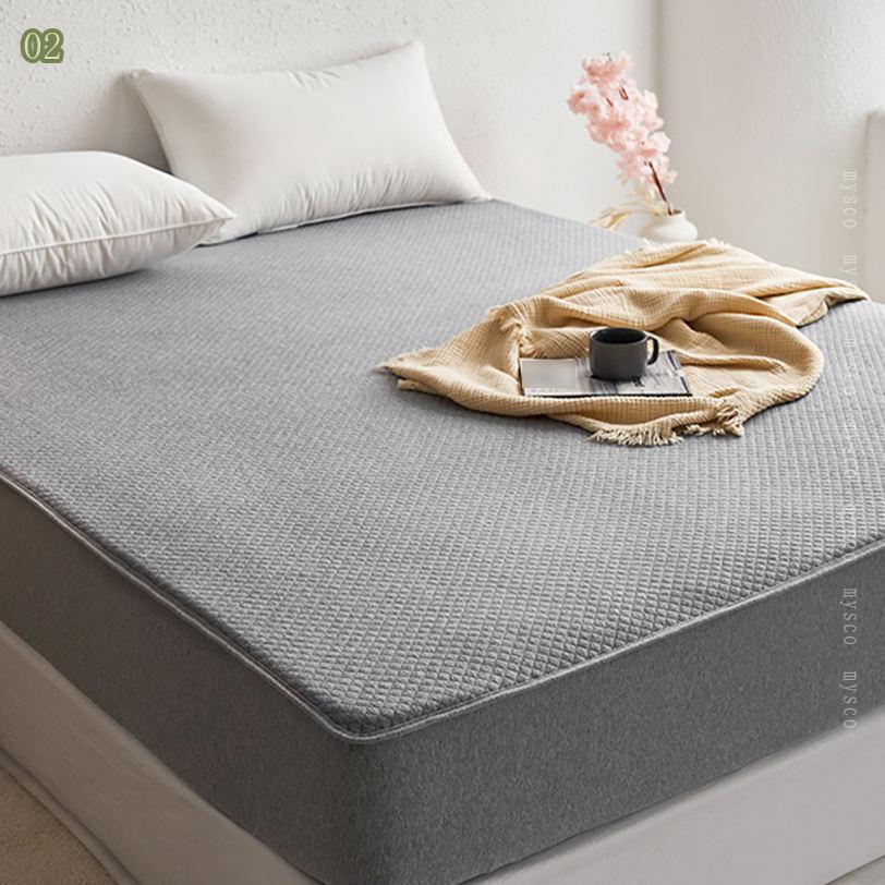 夏用 ボックスシーツ シングル ベッドカバー 中綿入り キルティングパッド パッド一体型ボックスシーツ サラサラ敷パッド 敷パッド 綿100％ 通年 敷き布団パッド さわやかな肌触り パイル 洗える しきパッド 寝汗対策 吸湿速乾 さらっと 防臭 mysco