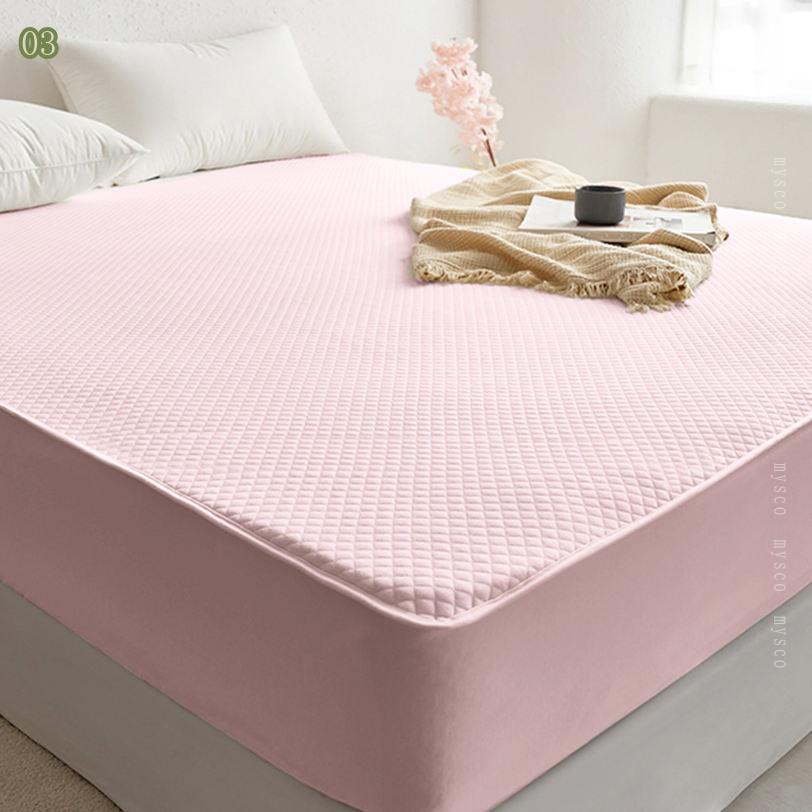 夏用 ボックスシーツ シングル ベッドカバー 中綿入り キルティングパッド パッド一体型ボックスシーツ サラサラ敷パッド 敷パッド 綿100％ 通年 敷き布団パッド さわやかな肌触り パイル 洗える しきパッド 寝汗対策 吸湿速乾 さらっと 防臭 mysco