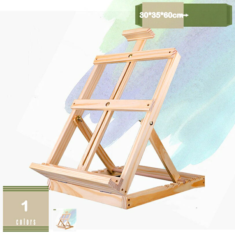 メイン素材：木【サイズ】30*35*60cm【高品質の木製素材】優れた天然松で作られています。この木材は精密で稠密な構造をしているため、それで作られたイーゼルは耐久性、丈夫さおよび安定性に優れています。すばらしい細工により、各素材の表面は精密研磨を施し、手を傷付ける心配はありません。【調整可能】ほとんどの木製イーゼルは高さや角度の調整が簡単です。これにより、立ったままでも座りながらでも作業ができ、自分にとって最も作業しやすい姿勢を保つことができます。【持ち運びが簡単】折りたたみ式のデザインも多く、持ち運びが簡単です。屋外でのスケッチや展示会場での使用にも適しています。【適用性】さまざまな絵画の場面に適しており、折りたたみ式で旅行や保管に便利です。さまざまなサイズのキャンバスを収納するように簡単に調整でき、デスクトップスタンドとしても使用できます。ポータブルスタジオのようなものです。【材質】イーゼルは丈夫な松木を使用し、滑らかで刺し傷などはありません、折りたたんで便利に保管できます。 【使いやすい&携帯便利 】この卓上イーゼルはネジで締められており、軽量です。折りたたみができ、高さを柔軟に調整できます。 【多目的使用 】絵画だけでなく、展示用のスタンドとしても使用できます。店舗やギャラリーでのディスプレイにも最適です。 検索キーワード イーゼル 角度調節 絵画スタンド 卓上 木製 H-フレーム イーゼル 卓上イーゼル 看板立て 油絵 画材 水彩画 写生 スケッチ 手芸 画材 描画イーゼル テーブルイーゼル デスクイーゼル 絵画イーゼル スタジオ絵画 ポータブル調節可能 持ち運び便利 ★ご注意：サイズは手作り測量しましたので、サイズが1-3CM誤差の場合がございます。予めご了承くださいませ。以下内容は照会専用であり、製品詳細説明ではありません。実際の状況イーゼル 木製 スタンド 150cm 高さ調節可能 油絵用イーゼル a1 b1 大型 子供 スケッチ 写生 看板 絵画 折り畳み 折りたたみ 額 ミニ 卓上 組み立て不要 a2 黒 箱イーゼル a2 軽量 ダークブラウン アイアン 卓上 a3 折りたたみ 結婚式 木製 a4 アンティーク キャンバス ディスプレイ a4サイズ b2 おしゃれ ポスター b2サイズイーゼル スタンド 木製 a4 横置き スケッチ ディスプレイ デッサン デスク デジタル スチール a2 スケッチブック スタンディング b1対応 a1 a1対応 三角イーゼル絵画 イーゼル 木製 キャリー 組み立てなし こども イーゼルスタンド 卓上 小さい イーゼル台 イーゼルスタンド a0 花 a1 a2 a3 a2サイズ a5 a4 安い b1 b2 b3イーゼル 大型 倒れにくい 絵画 折りたたみ ゴールド ポスター たためる 100号 絵画 台 スタンド 卓上 白 木製 収納スタンド 絵描き用 木製 絵の具 絵の具セット 絵の具置き木製イーゼル 大型 大型えほん 白 折り畳み 木製 イーゼル ミニ 卓上サイズ 安い sサイズ 卓上 h1500 絵画 木製イーゼルスタンド mサイズ ワイド 70cm 1200