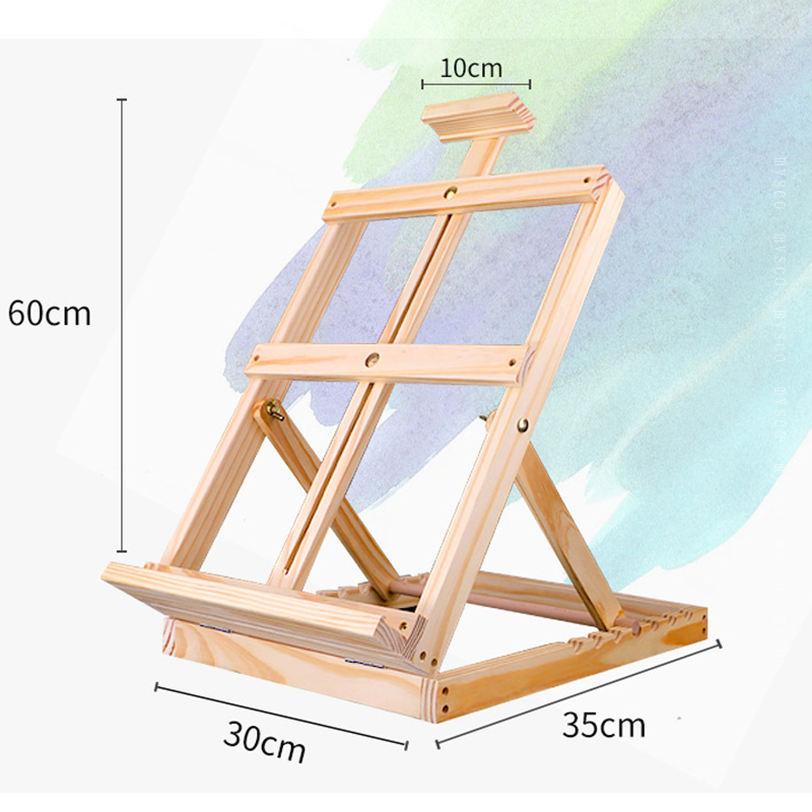 1000円OFFクーポン 折りたたみ式 卓上イーゼル 木製 テーブルイーゼル スケッチ 絵画 イーゼルスタンド ディスプレイ アートスタンド 角度調節 軽量 携帯用 写真 油絵 水彩画 画材 看板立て mysco