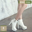 300円OFFクーポン 厚底ブーツ ショートブーツ 黒 白 赤 黄 青 レディース ベルトブーツ アンクルブーツ チャンキーヒール 太ヒール ハイヒール ストーム コスプレ 美脚 ブーツ ブーティー 袴ブーツ 卒業式 イベント 仮装 厚底 歩きやすい mysco