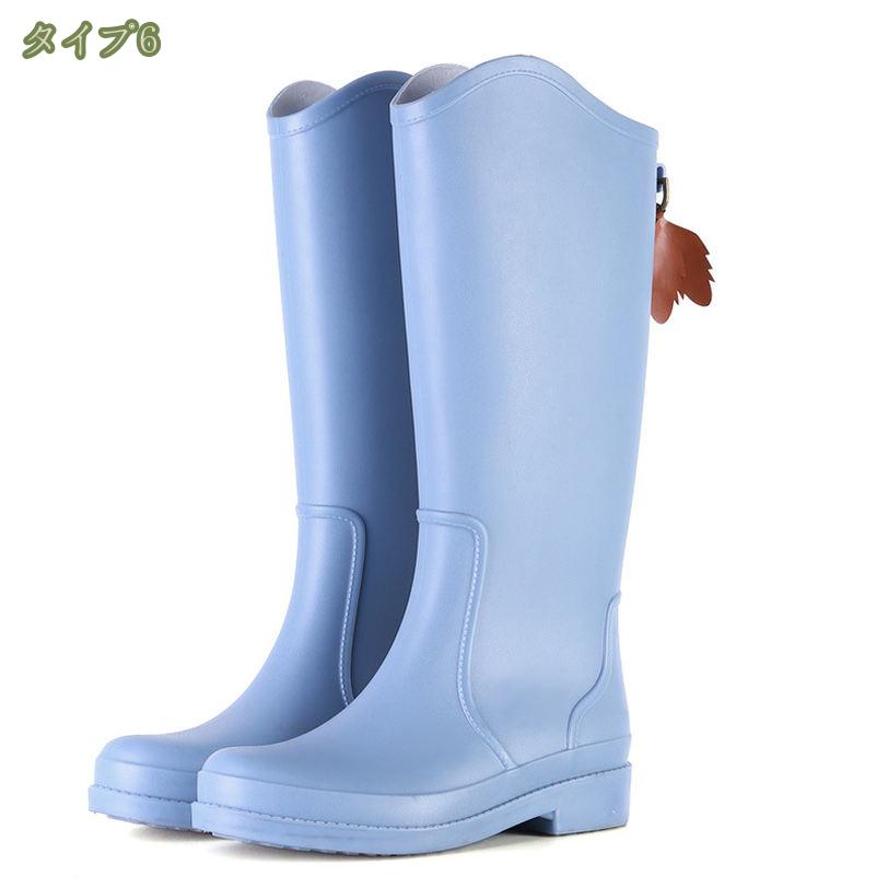 可愛い おしゃれ ミドル丈 レインブーツ レディース 軽量 アウトドア カジュアル 雨靴 レインシューズ 女の子 ローヒール PVC 防水 長靴 雨具 梅雨対策 花見 雪 柔らかい 滑らない 折りたたみ 完全防水 歩きやすい mysco