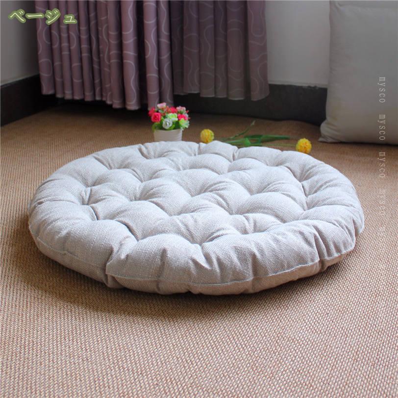 777円OFFクーポン 座布団 ざぶとん クッション 無地 おしゃれ シンプル かわいい ふわふわ 座り心地いい 丸型 オフィス 椅子 車用 シートクッション 安全 カバー洗える 抗菌 防臭 丸ごと洗える 長時間使用でも疲れにくい ムレにくい mysco