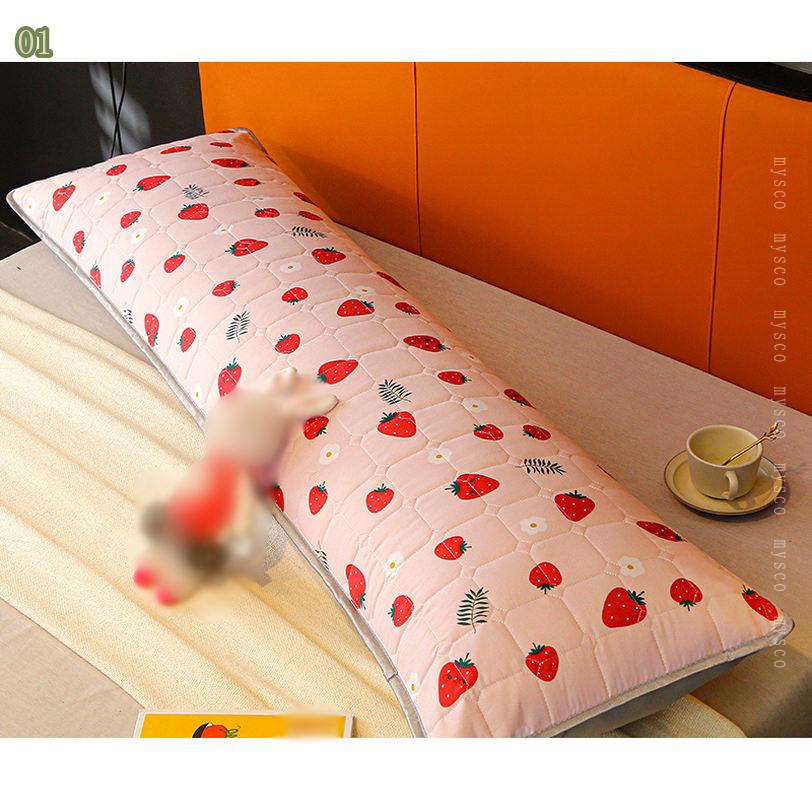 1000円OFFクーポン 枕 洗える 長方型ウレタンフォーム 体圧分散 ホテル枕 約48*150CM 48*120CM 48*180cmジャンボサイズ 枕 安眠 低反発 まくら ロングピロー 洗える ロング枕 寝返り やわらかめ 腰枕 ダブル ロング 枕 ネックピロー いちご mysco [2]