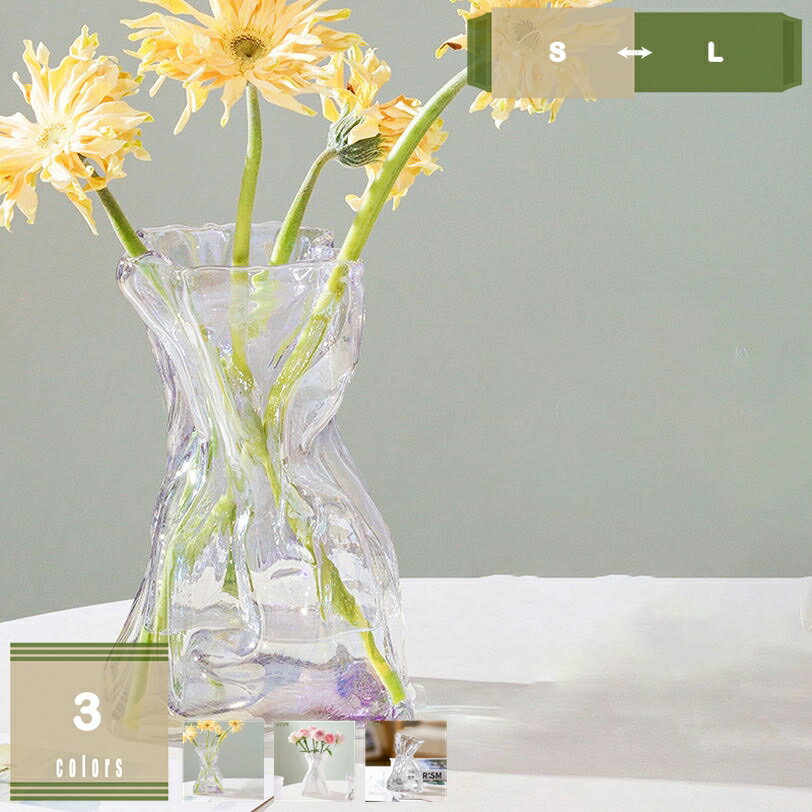 300円OFFクーポン フラワーポット 倒れない ガラス 花瓶 大きい 花瓶 ガラス おしゃれ 広口 透明 個性的 部屋装飾品 モダン風 硝子 花瓶 大型 フラワーベース 花びん 大 インテリア シンプル 大型 花 底面 広いフラワー 植物 かびん キレイ 置物 オブジェ mysco