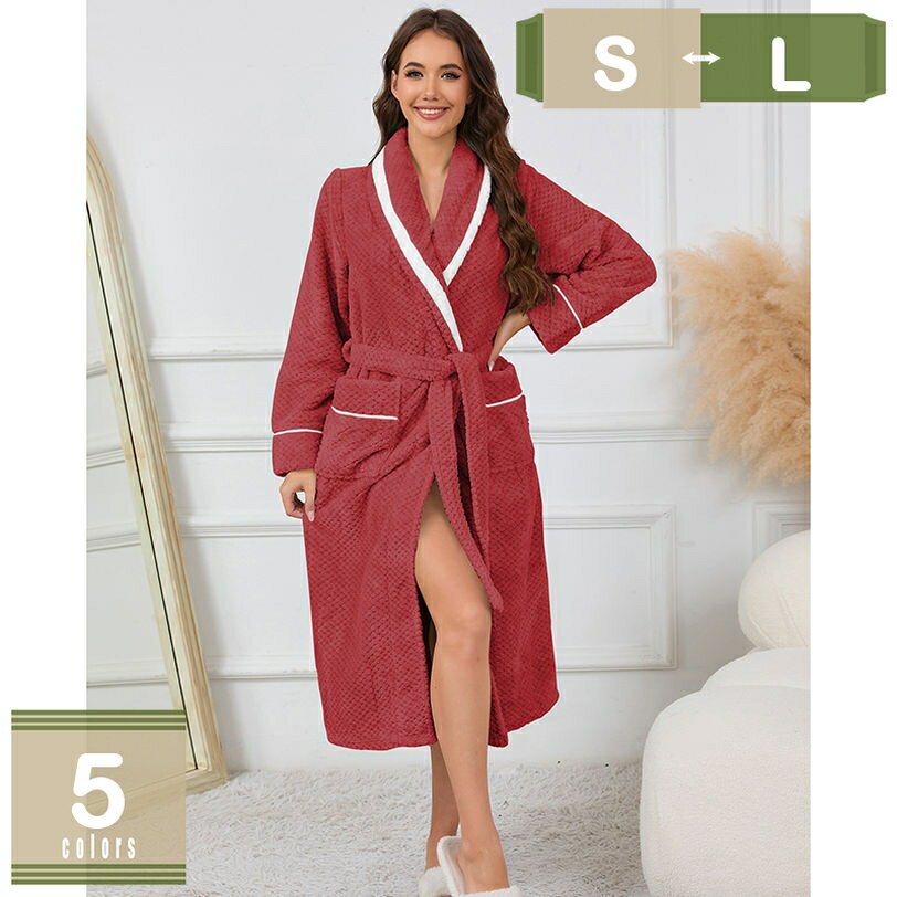 500円OFFクーポン バスローブ ガウン メンズ レディース 厚手 お風呂上がり ルームウェア 部屋着 吸水 暖か 保温 保湿 男女兼用 ロング バス用品夫婦 吸水 mysco