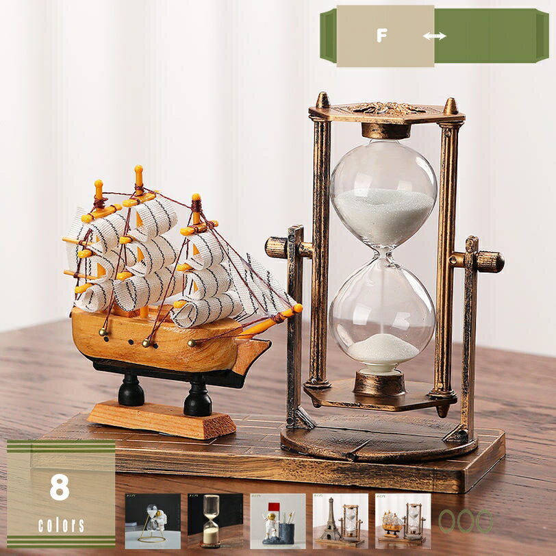 500円OFFクーポン 透明砂時計 装飾品 すなどけい 砂時計 サンドタイマー ガラス砂時計 透明 こども用 オシャレな置き物 癒しグッズ インテリア装飾 オフ...