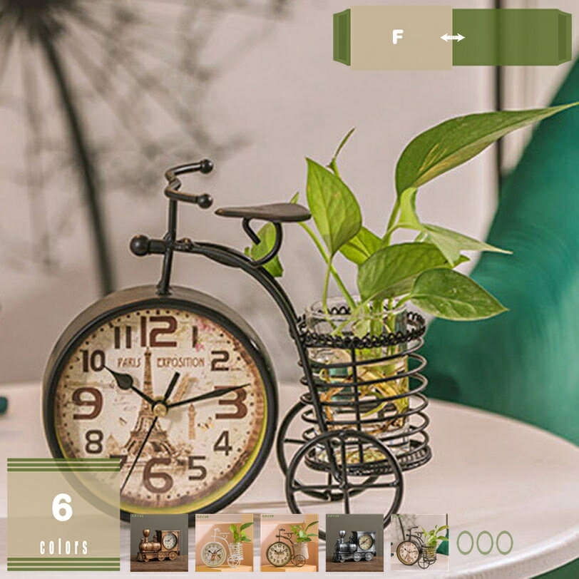 1000円OFFクーポン 時計 置き時計 インテリア 雑貨 デジタル置時計 置物 電池式 ベッドルーム 寝室 リビング テーブル クロック 静音 韓国インテリア 卓上時計 かわいい 装飾 プレゼント 贈り物 自転車 バイオリン 結婚祝い 開店祝い 新築祝い mysco