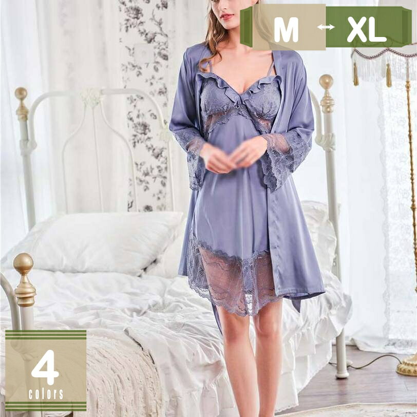 500円OFFクーポン Vネック ネグリジェ キャミワンピース インナー 上品レース ナイトウェア セクシー スリップ ベビードール パジャマ レディースルーム...