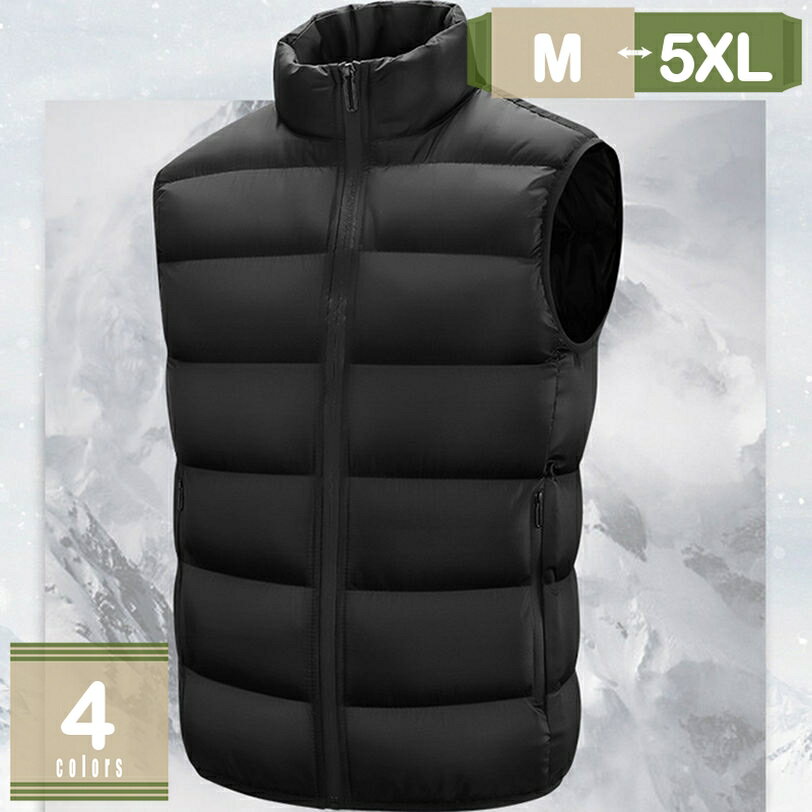 500円OFFクーポン キルティング ダウン スポーツ用ダウンベスト メンズ 中綿入り 紳士用 おおきいサイズ あったか ショート 20代 30代 おしゃれ 袖なし アウター 秋服 冬服 ファッション ストリート 暖かい 登山 防風ジャケット コート mysco