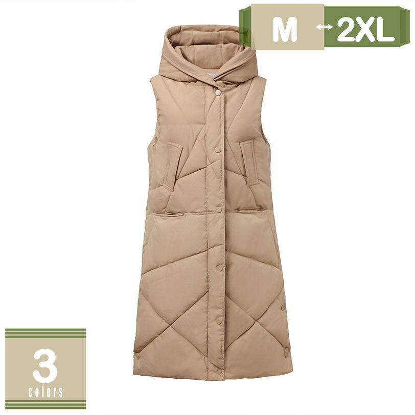 777円OFFクーポン ダウンベスト ロングベスト レディース スリム フード付き 春 秋冬 中綿ダウンベスト マキシ丈 細身 アウター 20代 30代 40代 50代 ママ 無地 カジュアル 防寒 防風 保温 暖かい きれいめ 冬服 着痩せ 重ねき ゆったり mysco