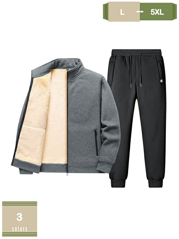 1000円OFFクーポン 防寒着 上下セット セットアップ ジャージメンズ 裏起毛 ジャージ 2点セット シンプル ジップアップ 暖かい ルームウェア 部屋着 おしゃれ スポーツウェア トレーニング 厚手 防寒 通勤 通学 部活 運動 秋冬 冬服 起毛 mysco