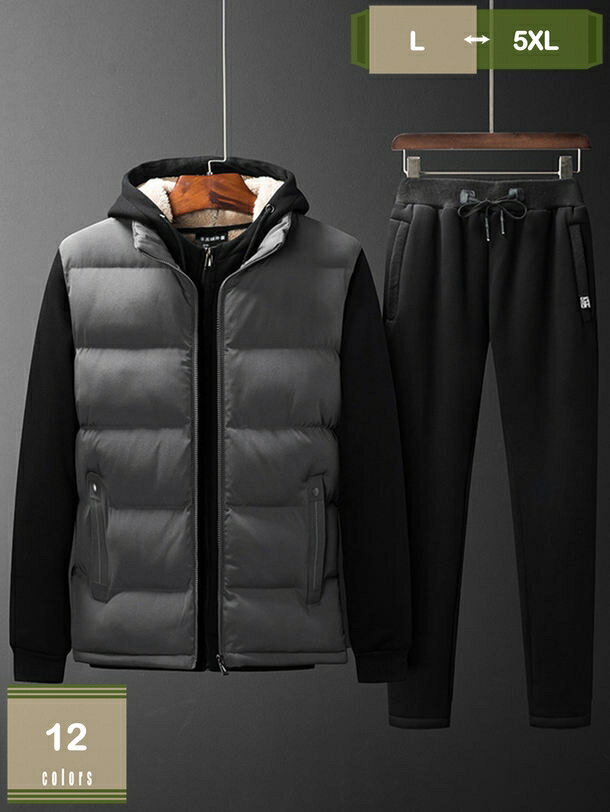セットアップ メンズ 秋冬 上下セット ベスト ロングパンツ 暖パンツ 3点セット 大きいサイズ 防寒着 細身 タイト スリム 冬 冬服 冬物 ファッション 厚手 長ズボン カジュアル 保温 通勤 普段着 お兄系 オラオラ系 mysco