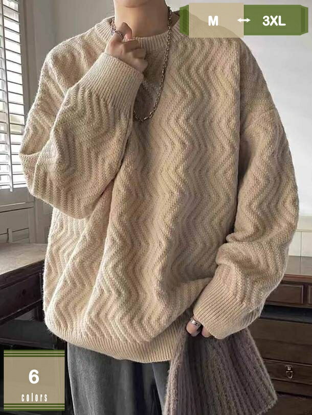 1000円OFFクーポン メンズ スウェット ニットセーター 上下セット 長袖 秋服 トレーナー 大きいサイズ ..