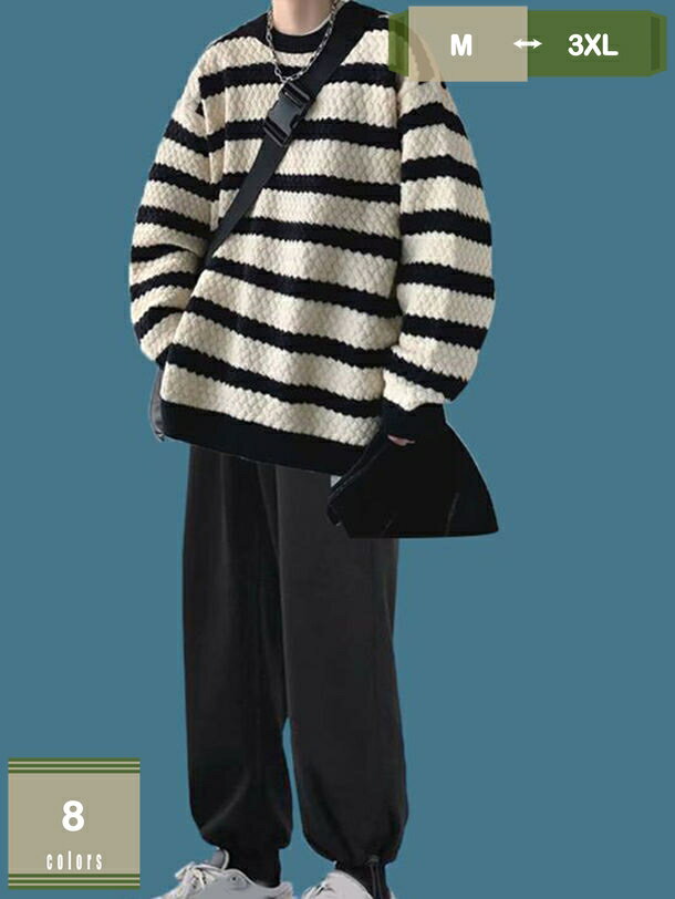 777円OFFクーポン セットアップ メンズ 男性 上下セット 冬用 長袖 セーター プルオーバー 春秋 スポー..