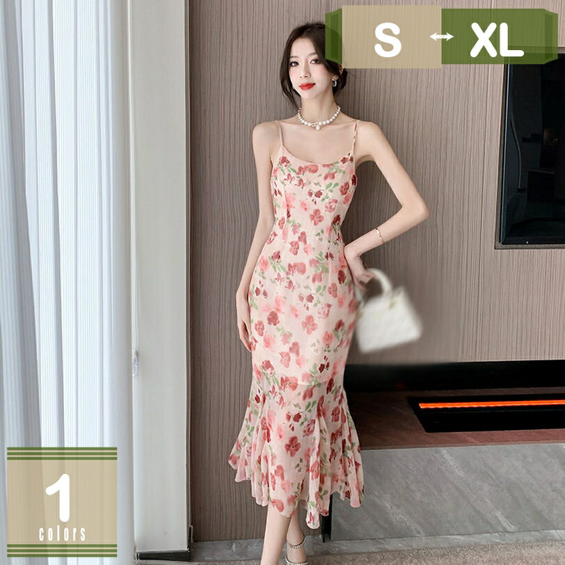 ワンピース レディース ドレス タイト 花柄 ひざ丈 パーティードレス キャバドレス ノースリーブ きれいめ 清楚系 美ライン セクシー 二次会 お呼ばれ 結婚式 普段着 Vネック 長袖 カシュクール プリント マーメイドワンピース mysco