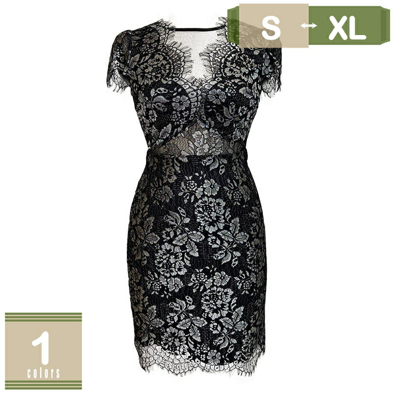 パーティー ワンピース ドレス 半袖 華やか Vネック 花柄 ショート丈 膝上 上品 レディース 総レース おしゃれ チュニック ミニドレス 可愛い Aライン 体型カバー トレロ デート タイトワンピース お嬢様 タイトドレス 活動 mysco